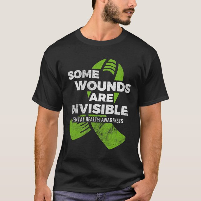 Camiseta Alguns ferimentos Invisíveis de Sentido Mental de  (Frente)