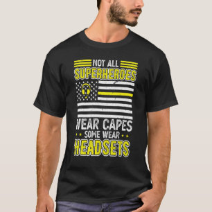 Camiseta Alguns super-heróis Vestem auscultadores