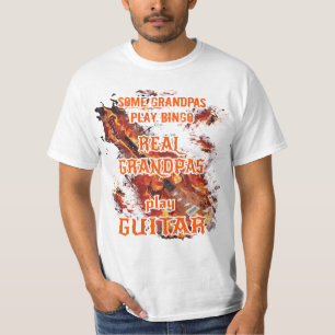 Camiseta Alguns vovôs jogam o bingo, guitarra real do jogo