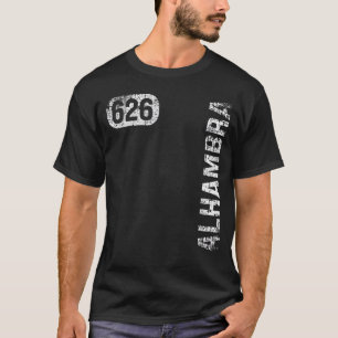 Camiseta Alhambra California 626 Area Code Vintage Retro