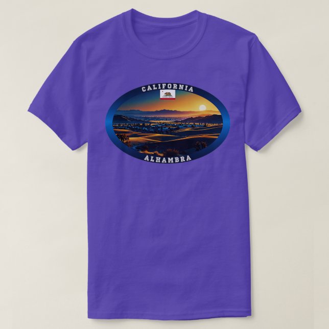 Camiseta Alhambra California Viagem TShirt (Frente do Design)