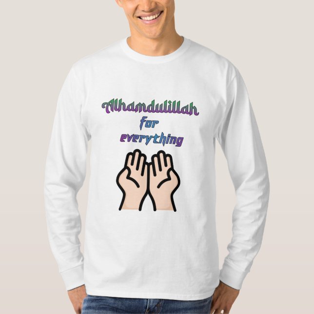 Camiseta Alhamdulillah por tudo (Frente)
