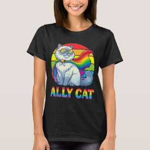 Camiseta Aliada Gato Super-Herói de Pelo Comprido Britânico