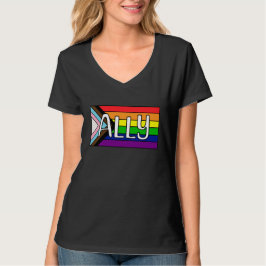 Camiseta Aliado da Comunidade LGBTQIA+ | Bandeira Arco-íris
