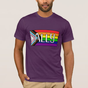 Camiseta Aliado da Comunidade LGBTQIA+ Bandeira Arco-íris