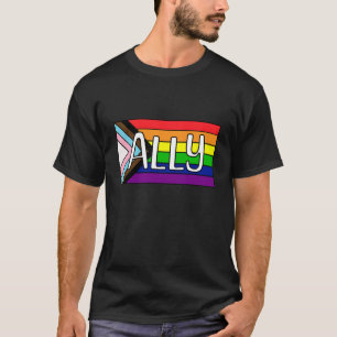 Camiseta Aliado da Comunidade LGBTQIA+ Bandeira Arco-íris