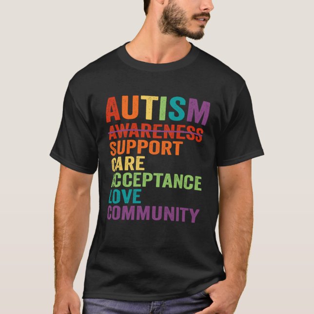 Camiseta Aliado de Aceitação de Cuidado de Suporte de Consc (Frente)