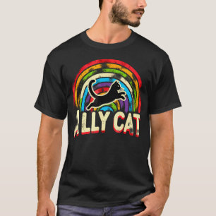 Camiseta Aliado LGBT Gato Seja Gentil Arco-Íris Gay Diverti