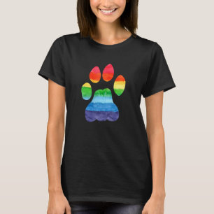 Camiseta Aliado LGBT Peludo Orgulho Arco-íris Fursuit Impre