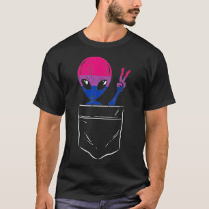 Camiseta Aliado No Soquete Que Agita LGBTQ Bandeira Bissexu