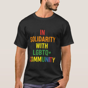 Camiseta Aliado Orgulhoso de Solidariedade com a Comunidade