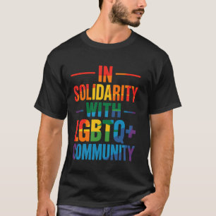 Camiseta Aliado Orgulhoso em Solidariedade com a Comunidade