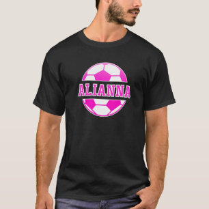 Camiseta Alianna Name Girls Soccer Play Futebol Sports Fan