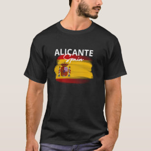 Camiseta Alicante Espanha espanhola Flag Viagem Souvenir