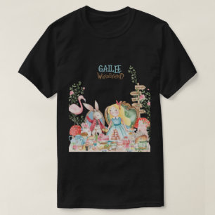 Camiseta Alice Adventures em Woderland Birthday Tea Party