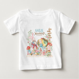 Camiseta Alice Adventures em Woderland Birthday Tea Party