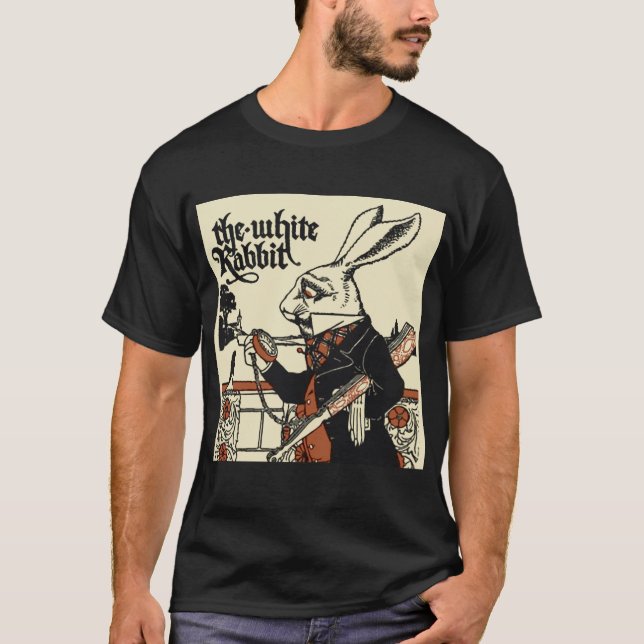 Camiseta Alice Coelho Branco Clássico País das Maravilhas  (Frente)