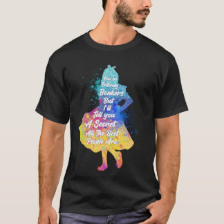 Camiseta Alice Colorida De Aquarela Na Terra Das Maravilhas