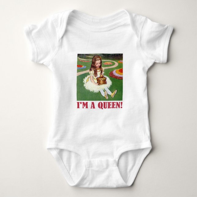 Camiseta Alice diz, "Eu sou uma Rainha!" (Frente)