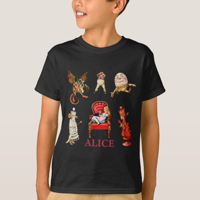 Camiseta Alice e Amigos através do Vidro da Olhada (Frente)