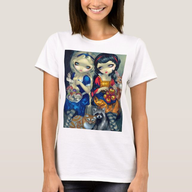 Camiseta "Alice e Branca de Neve" (Frente)