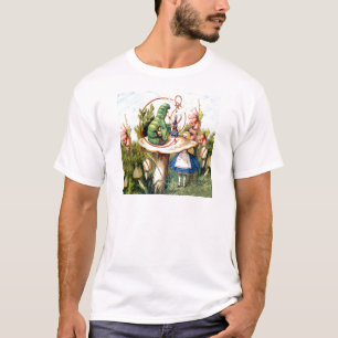Camiseta Alice e Caterpillar no país das maravilhas