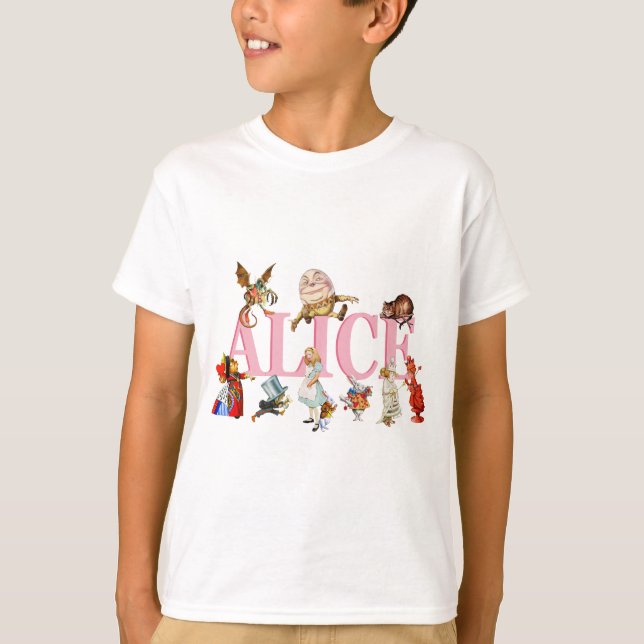 Camiseta Alice e Maravilha e Amigos. (Frente)