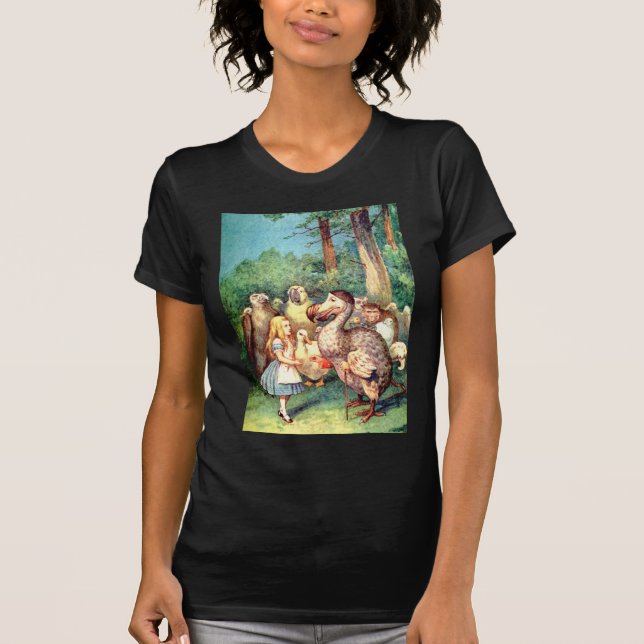 Camiseta Alice e o pássaro do Dodo no país das maravilhas (Frente)