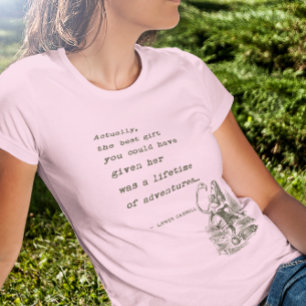 Camiseta Alice em citações da aventura do país das