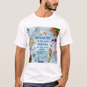 Camiseta Alice em citações do país das maravilhas -