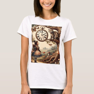 Camiseta Alice & Gato de Cheshire: Fantasia Caprichosa do P