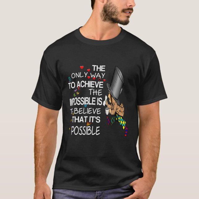 CAMISETA ALICE IN WONDERLAND T SHIRT MAD HATTER SHIRT (Frente)