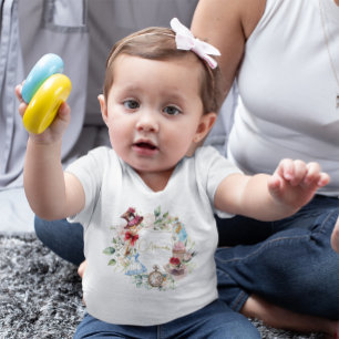 Camiseta Alice In Wonderland Watercolor Floral Pink