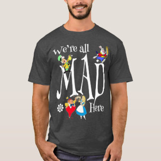 Camiseta Alice Louca Chapéu Todos Loucos Aqui Rabbitea Fest
