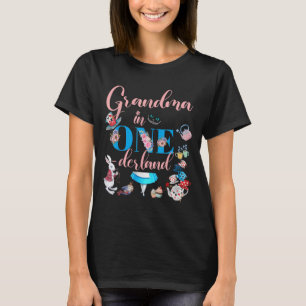 Camiseta Alice Na Família Onederland Avó Do Aniversário