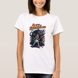 Camiseta Alice na Irlanda do Norte - Cartoon Escuro