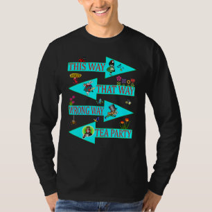 Camiseta Alice No País Das Maravilhas Brancos Homens Do Coe