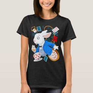 Camiseta Alice No País das Maravilhas - Coelho Branco