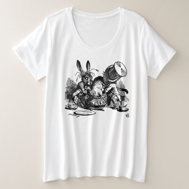 Camiseta Alice no País das Maravilhas e Mais Louca Morte (Frente do Design)