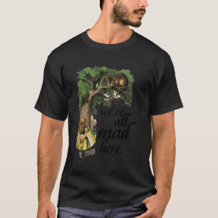 Camiseta Alice no País das Maravilhas e o Gato de Cheshire