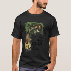 Camiseta Alice no País das Maravilhas e o Gato de Cheshire