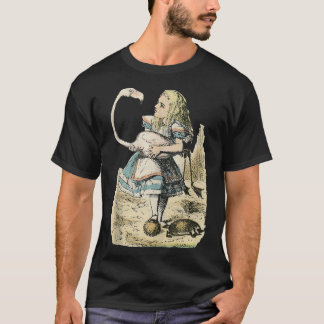 Camiseta Alice no País das Maravilhas Flamingo & Hedgehog C