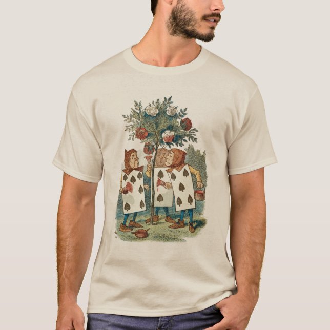 Camiseta Alice no País das Maravilhas Jogando Jardineiros (Frente)