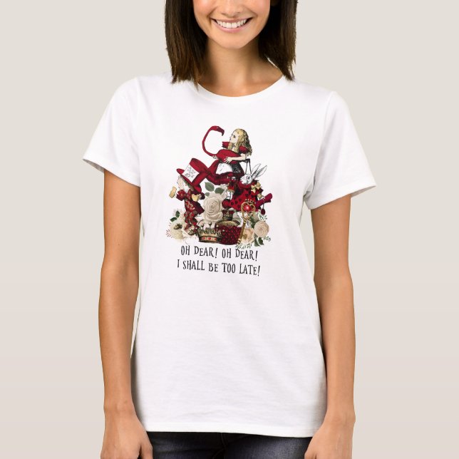 Camiseta Alice no País das Maravilhas Oferece a Série Verme (Frente)