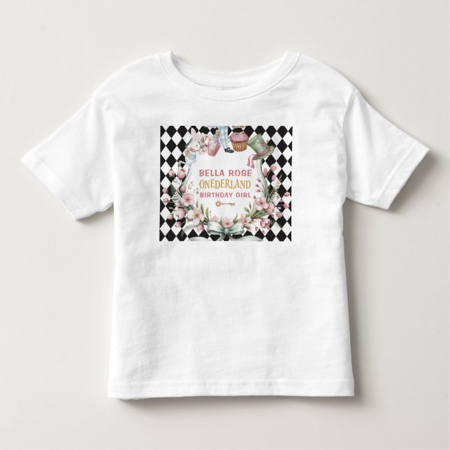 Camiseta Alice no primeiro aniversario da Flor Maravilha (Frente)