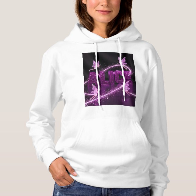 Camiseta Alice - Personalized Hoodie – Gift for Her (Frente)