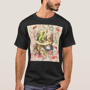 Camiseta Alice The Caterillar Collage - No Vintage Textbo