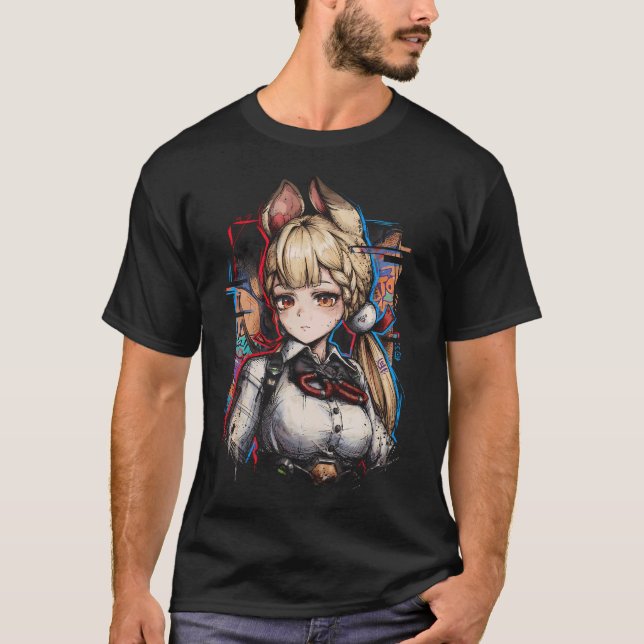 Camiseta Alice Thymefield ZZZ Caudas Gêmeas Coelho Thiren Í (Frente)