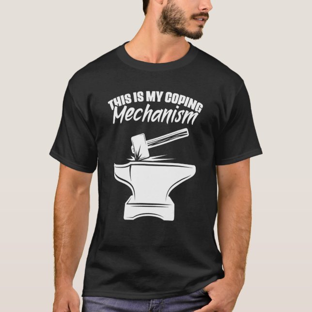 Camiseta Alicerce Anvil Hammer Forjando Metalworking Bl (Frente)