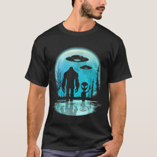 Camiseta Alien And Bigfoot Moon 